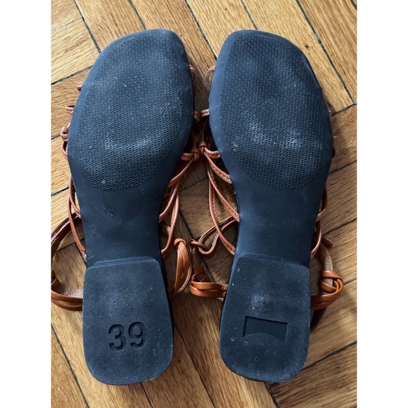 Camper Brown Leather Strappy Sandals - Picture 5 of 6